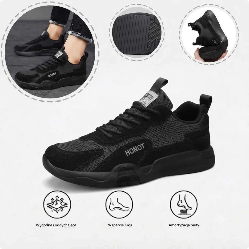🔥 Buty ortopedyczne z siateczki Flemat® | Zapewniają wsparcie łuku stopy, łagodząc ból; miękkie i wygodne, co ułatwia chodzenie.