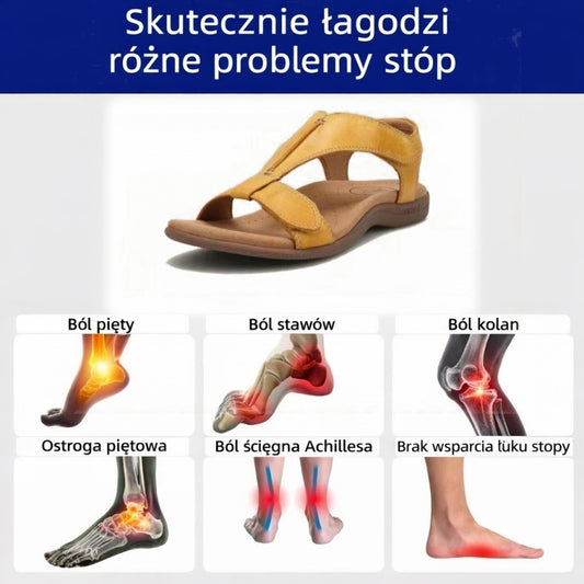 (🔥Specjalna oferta letnia - 50% zniżki) Klasyczne letnie sandały ortopedyczne, łączące w sobie wsparcie i oddychalność ✅ Wygodne i stylowe ~ dzięki którym chodzenie staje się łatwiejsze i bardziej komfortowe.