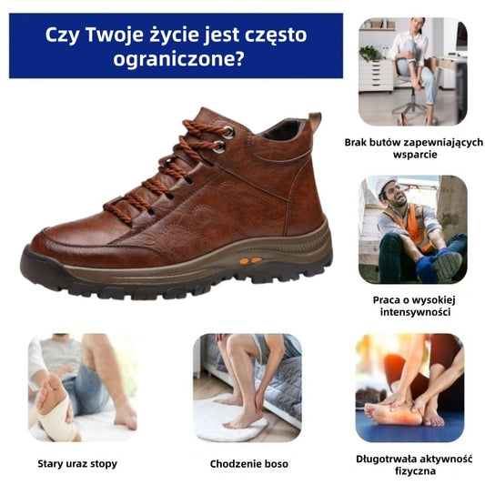 🔥50% zniżki dzisiaj, nie przegap!🐂 Męskie buty ortopedyczne wykonane są z wysokiej jakości włoskiej skóry bydlęcej 👞 Łagodzą ból ✅ Wygodne chodzenie