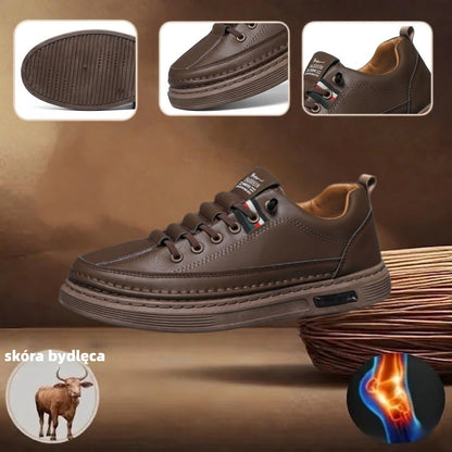 🎁Specjalna oferta rocznicowa – nie przegap! 🎁Wykonane z najwyższej jakości skóry bydlęcej 👞Amortyzujące wstrząsy i redukujące nacisk ✅Stabilne i antypoślizgowe ✅Wygodne przez cały dzień