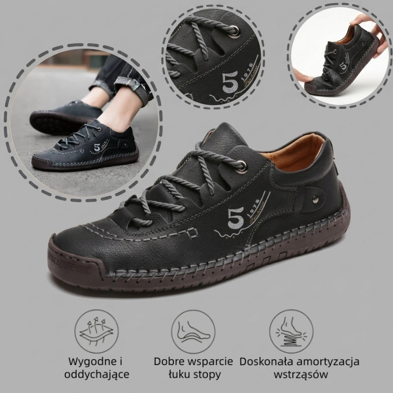 🔥 50% zniżki tylko dziś! Nie przegap! ⏰ Ergonomicznie zaprojektowane buty ortopedyczne – zapewniają naturalne wsparcie łuku stopy 👞 Skutecznie łagodzą ból stóp