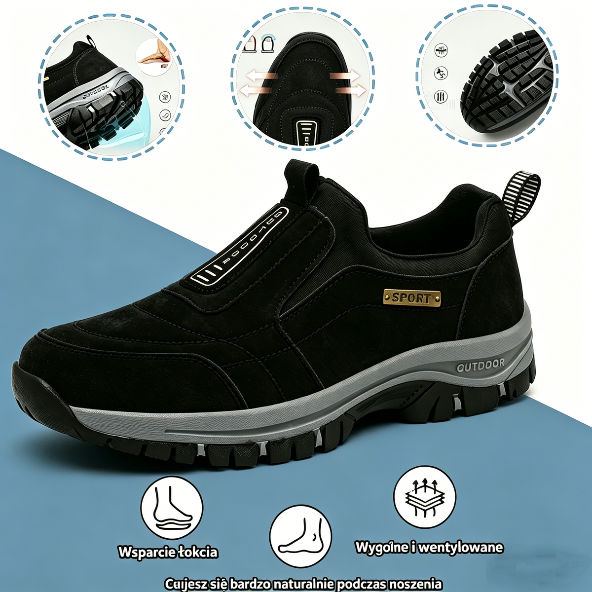 (🔥50% zniżki dzisiaj - nie przegap!)flemat® - Męskie buty ortopedyczne z amortyzacją ✅ Pożegnaj ból stóp i ciesz się całodziennym komfortem!