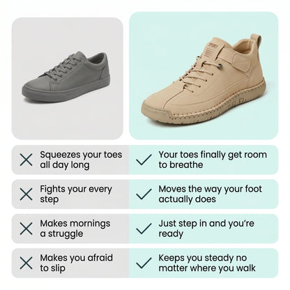🔥 Buty ortopedyczne flemat® | Najwygodniejsze i najpopularniejsze w Polsce skórzane buty w 2026 roku, łagodzące ból i ułatwiające chodzenie | Odpowiednie zarówno dla kobiet, jak i mężczyzn.