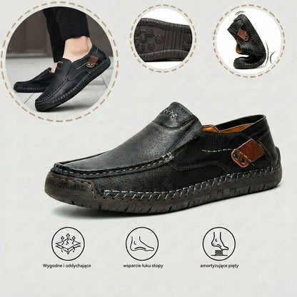 🔥Męskie buty ortopedyczne wykonane z australijskiej skóry cielęcej👞Szyte ręcznie✅Wygodne chodzenie, łagodzenie bólu✅Wodoodporne i antypoślizgowe✅