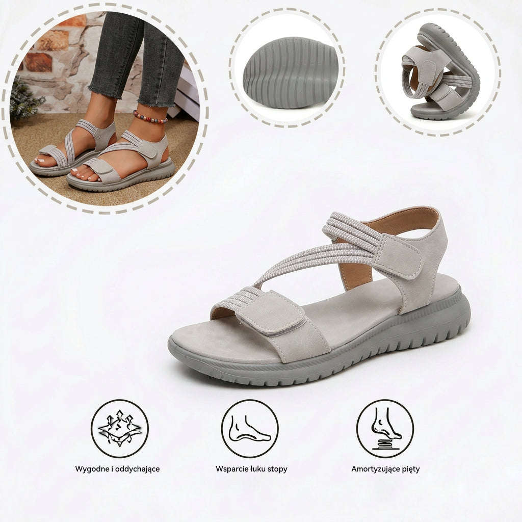 🔥Specjalna oferta letnia: klasyczne sandały ortopedyczne na lato, łączące wsparcie i oddychalność - ergonomicznie zaprojektowane wsparcie łuku stopy, regulowana szerokość i pochlebne linie nogawek.