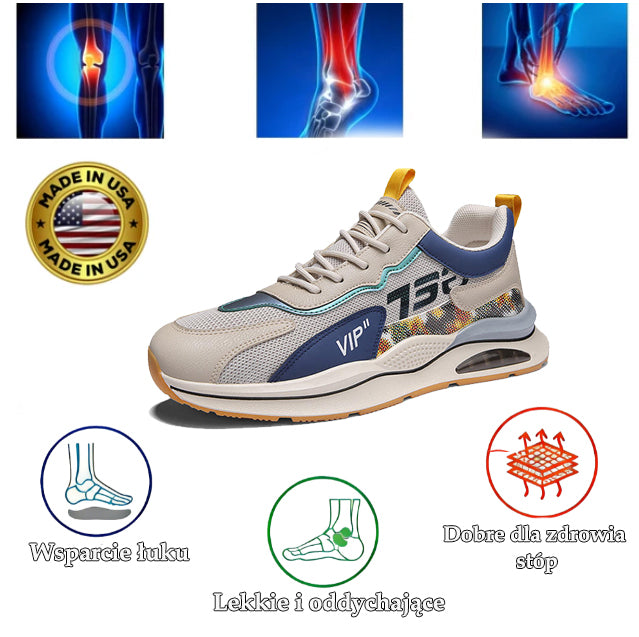 Buty sportowe flemat® | Szerokie noski redukują nacisk na stopę i zapewniają całodzienny komfort.