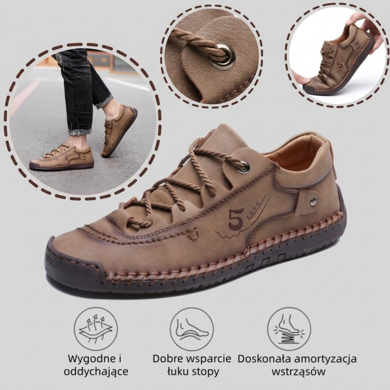 🔥 50% zniżki tylko dziś! Nie przegap! ⏰ Ergonomicznie zaprojektowane buty ortopedyczne – zapewniają naturalne wsparcie łuku stopy 👞 Skutecznie łagodzą ból stóp