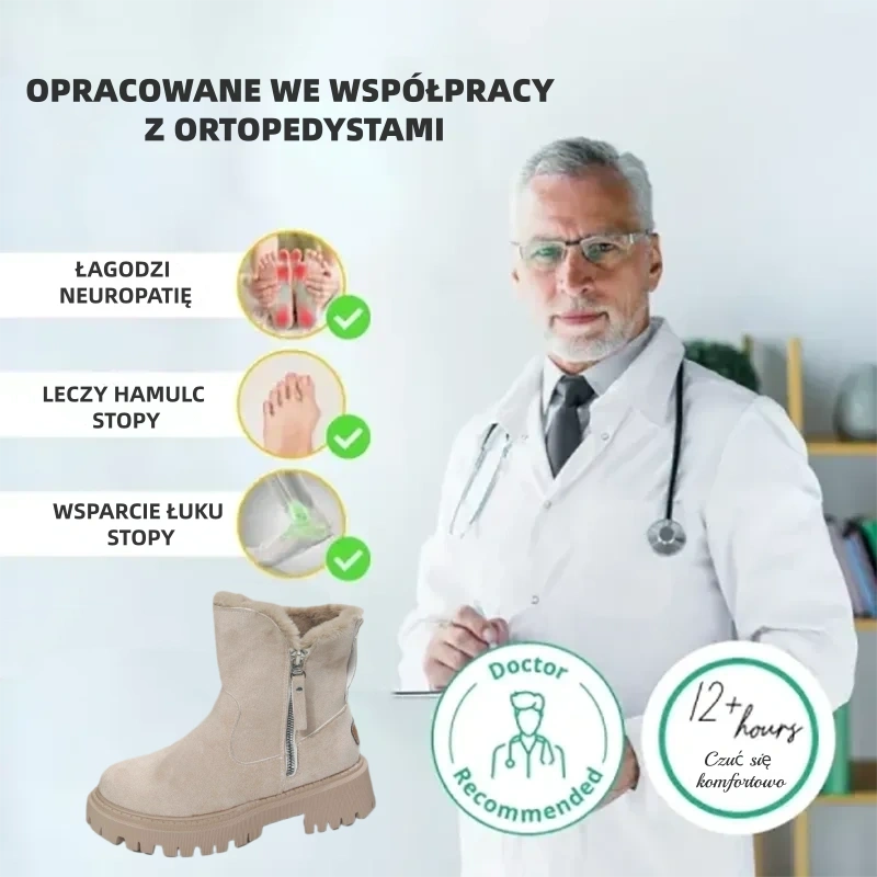 (🔥60% zniżki dzisiaj - nie przegap!) ⏰ LULUMALASS® - Ergonomiczne - Wodoodporne, antypoślizgowe, ocieplone wełną buty ✅ Wsparcie łagodzące ból łuku stopy