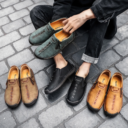 🔥Męskie buty ortopedyczne wykonane z australijskiej skóry cielęcej👞Szyte ręcznie✅Wygodne chodzenie, łagodzenie bólu✅Wodoodporne i antypoślizgowe✅