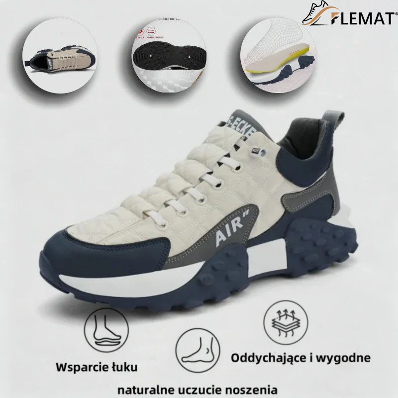 (🔥60% zniżki dzisiaj - nie przegap!) flemat® - Męskie buty ortopedyczne z amortyzacją ✅ Pożegnaj ból stóp i ciesz się całodziennym komfortem!