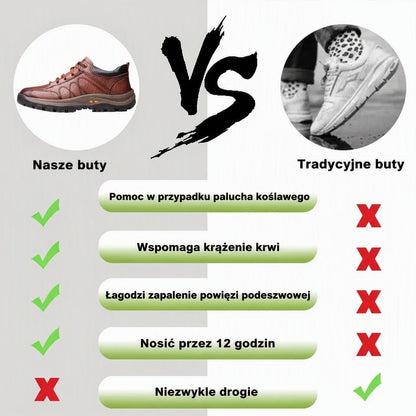 ⏰60% zniżki dziś – nie przegap okazji! 🐂Wodoodporne i antypoślizgowe 🦶buty ortopedyczne ze skóry krowiej dla mężczyzn, które łagodzą ból nóg