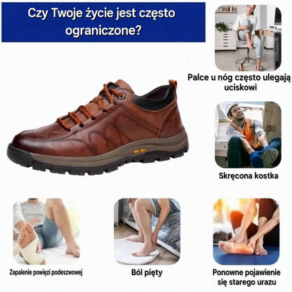 ⏰60% zniżki dziś – nie przegap okazji! 🐂Wodoodporne i antypoślizgowe 🦶buty ortopedyczne ze skóry krowiej dla mężczyzn, które łagodzą ból nóg