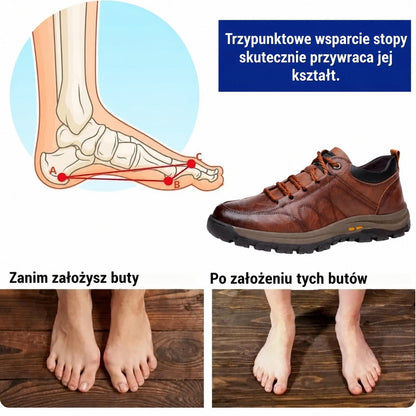 ⏰60% zniżki dziś – nie przegap okazji! 🐂Wodoodporne i antypoślizgowe 🦶buty ortopedyczne ze skóry krowiej dla mężczyzn, które łagodzą ból nóg