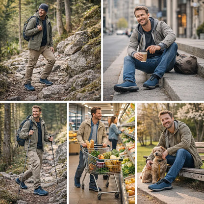 (🔥50% zniżki dzisiaj - nie przegap!)flemat® - Męskie buty ortopedyczne z amortyzacją ✅ Pożegnaj ból stóp i ciesz się całodziennym komfortem!