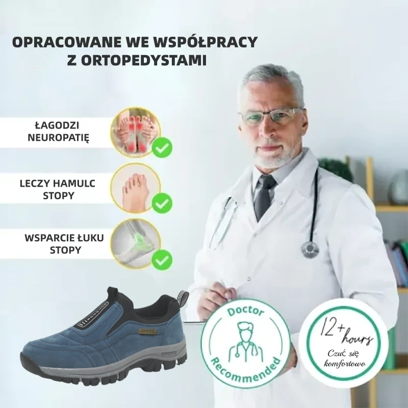 (🔥50% zniżki dzisiaj - nie przegap!)flemat® - Męskie buty ortopedyczne z amortyzacją ✅ Pożegnaj ból stóp i ciesz się całodziennym komfortem!