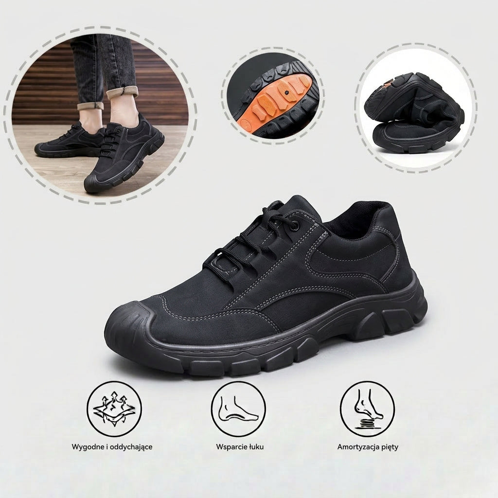 Ergonomiczne buty ortopedyczne — z podparciem łuku stopy, amortyzacją wstrząsów podczas chodzenia i łagodzeniem bólu stóp