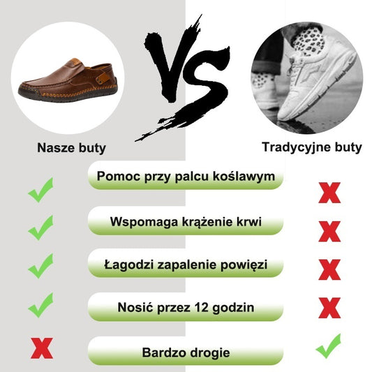 [Ograniczony czas: 50% zniżki i bezpłatne skarpety z wysokiej jakości bawełny] Stylowe, miękkie i wygodne skórzane buty (wsparcie łuku ułatwia chodzenie)