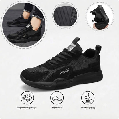 🔥 Buty ortopedyczne z siateczki Flemat® | Zapewniają wsparcie łuku stopy, łagodząc ból; miękkie i wygodne, co ułatwia chodzenie.
