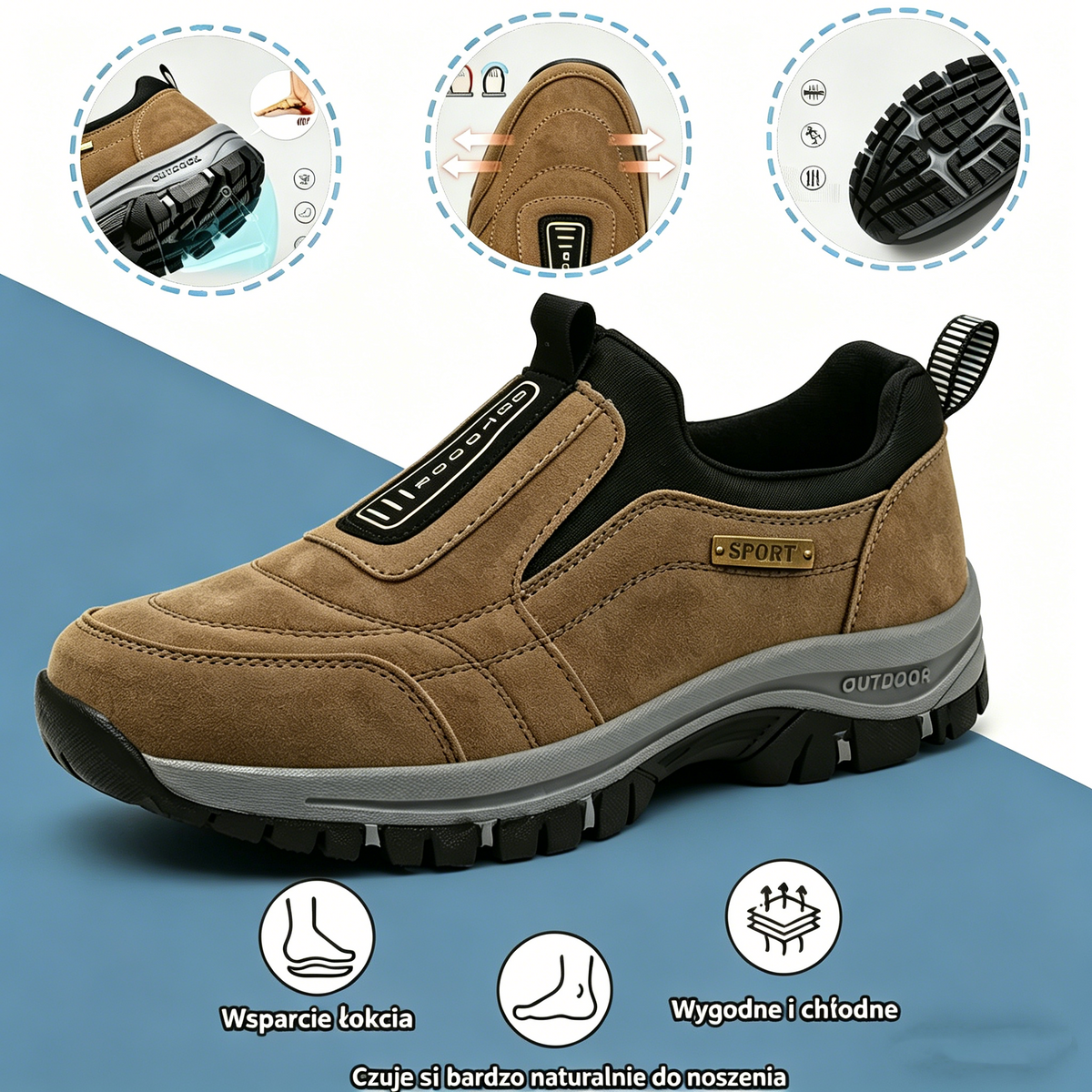 (🔥50% zniżki dzisiaj - nie przegap!)flemat® - Męskie buty ortopedyczne z amortyzacją ✅ Pożegnaj ból stóp i ciesz się całodziennym komfortem!