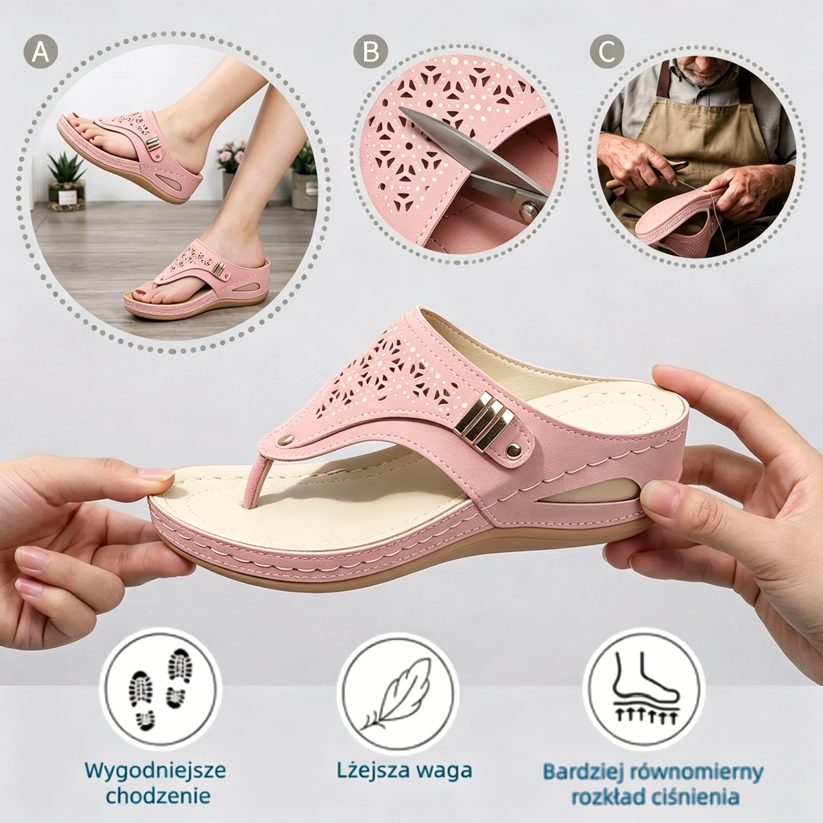🔥 Ograniczona czasowo zniżka 50%! Letnie sandały ortopedyczne – ergonomiczne, wygodne i oddychające, które łagodzą ból. ✅