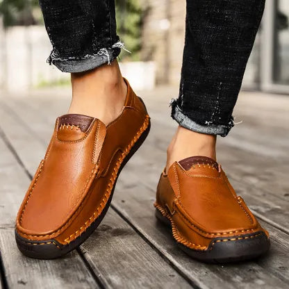 🔥Męskie buty ortopedyczne wykonane z australijskiej skóry cielęcej👞Szyte ręcznie✅Wygodne chodzenie, łagodzenie bólu✅Wodoodporne i antypoślizgowe✅
