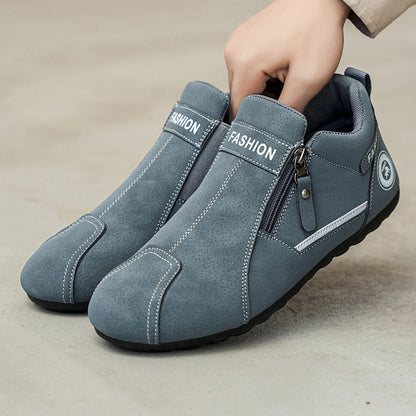 Wygodne buty ortopedyczne — ergonomiczne podparcie łuku stopy, łagodzące ból, szeroki krój, który nie uciska stóp.