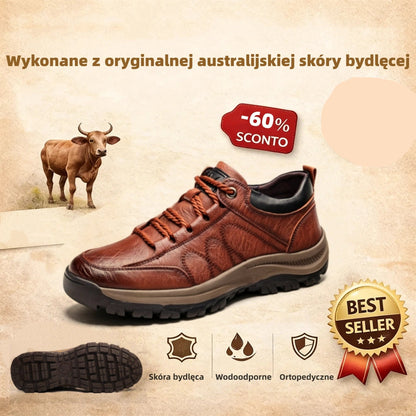 (🔥50% zniżki dzisiaj - nie przegap!)flemat®-Męskie skórzane buty ortopedyczne ✅ koniec bólu stóp, wygoda na cały dzień!