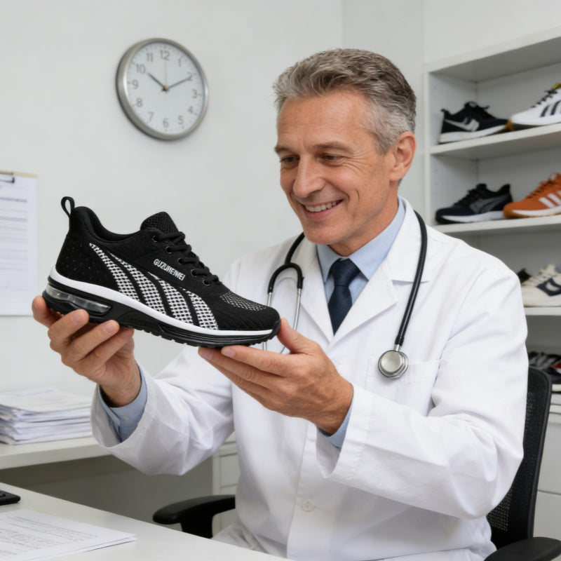 🔥 50% zniżki tylko dziś! Nie przegap! ⏰ Ergonomicznie zaprojektowane buty ortopedyczne – zapewniają naturalne wsparcie łuku stopy 👞 Skutecznie łagodzą ból stóp