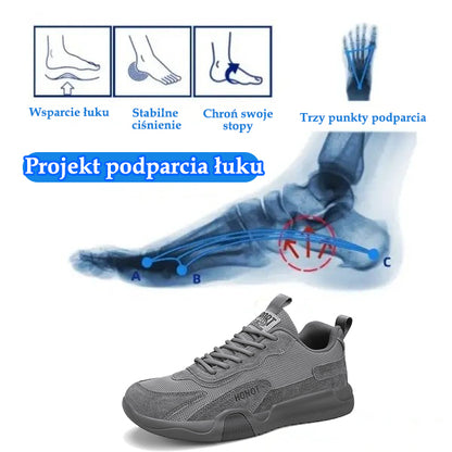 🔥 Buty ortopedyczne z siateczki Flemat® | Zapewniają wsparcie łuku stopy, łagodząc ból; miękkie i wygodne, co ułatwia chodzenie.
