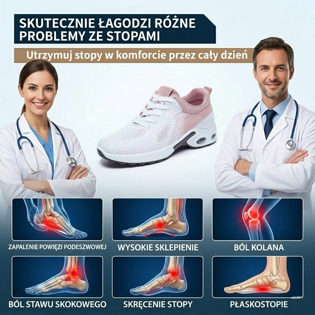 (🔥60% zniżki dzisiaj - nie przegap!)flemat® - Damskie buty ortopedyczne z amortyzacją ✅ Pożegnaj ból stóp i ciesz się całodziennym komfortem!