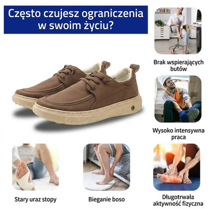 ⏰50% zniżki dzisiaj, nie przegap! 🔥 Męskie buty ortopedyczne, ręcznie robione z prawdziwej skóry 🐂 Wodoodporne i antypoślizgowe ✅ Wsparcie łuku stopy, całodzienny komfort