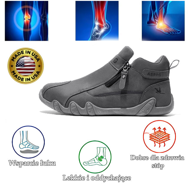 🔥 Ręcznie szyte, oryginalne, australijskie skórzane buty 👞 Łatwe zakładanie i zdejmowanie ✅ Wsparcie łuku stopy łagodzące ból - Wodoodporne i antypoślizgowe
