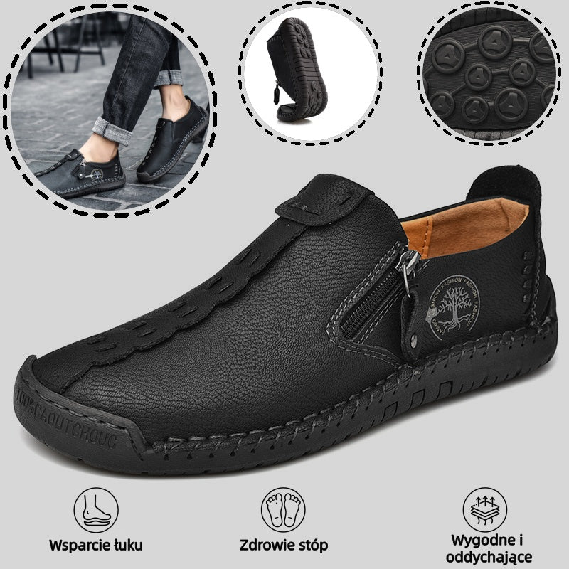 🔥Męskie buty ortopedyczne wykonane z australijskiej skóry cielęcej👞Szyte ręcznie✅Wygodne chodzenie, łagodzenie bólu✅Wodoodporne i antypoślizgowe✅