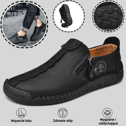 🔥Męskie buty ortopedyczne wykonane z australijskiej skóry cielęcej👞Szyte ręcznie✅Wygodne chodzenie, łagodzenie bólu✅Wodoodporne i antypoślizgowe✅