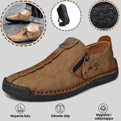 🔥Męskie buty ortopedyczne wykonane z australijskiej skóry cielęcej👞Szyte ręcznie✅Wygodne chodzenie, łagodzenie bólu✅Wodoodporne i antypoślizgowe✅