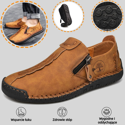 🔥Męskie buty ortopedyczne wykonane z australijskiej skóry cielęcej👞Szyte ręcznie✅Wygodne chodzenie, łagodzenie bólu✅Wodoodporne i antypoślizgowe✅