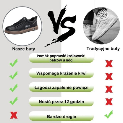 (🎉Ograniczona czasowo zniżka 50% - oferta ważna tylko dziś - nie przegap) - Męskie buty ortopedyczne wykonane z australijskiej skóry cielęcej ✅ Wygodne chodzenie i ulga w bólu