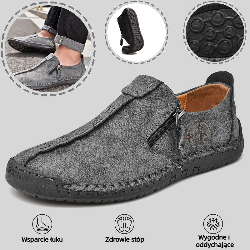 🔥Męskie buty ortopedyczne wykonane z australijskiej skóry cielęcej👞Szyte ręcznie✅Wygodne chodzenie, łagodzenie bólu✅Wodoodporne i antypoślizgowe✅