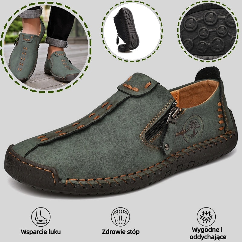🔥Męskie buty ortopedyczne wykonane z australijskiej skóry cielęcej👞Szyte ręcznie✅Wygodne chodzenie, łagodzenie bólu✅Wodoodporne i antypoślizgowe✅