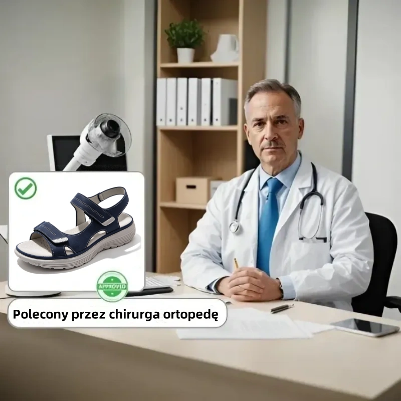 🔥Nowe modne sandały z 2026 roku✅ Szerokie palce + Regulacja na rzep + Wytrzymała, antypoślizgowa podeszwa + Wsparcie łuku stopy - Wygodne do całodniowego chodzenia✅
