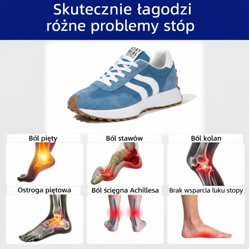 🔥 50% zniżki tylko dziś! Nie przegap! ⏰ Ergonomicznie zaprojektowane buty ortopedyczne – zapewniają naturalne wsparcie łuku stopy 👞 Skutecznie łagodzą ból stóp