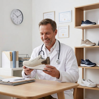 🔥 50% zniżki tylko dziś! Nie przegap! ⏰ Ergonomicznie zaprojektowane buty ortopedyczne – zapewniają naturalne wsparcie łuku stopy 👞 Skutecznie łagodzą ból stóp
