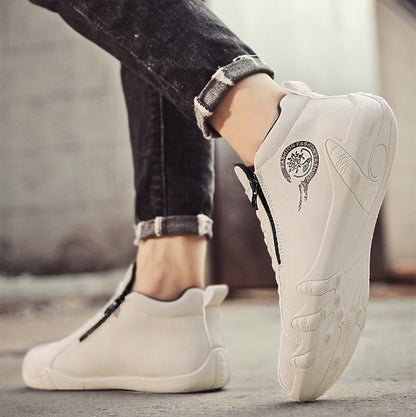 🔥50% zniżki – Nie przegap! ⬛ Męskie buty casualowe, wykonane z prawdziwej skóry bydlęcej 🐂 szyte ręcznie – ciepłe i wygodne ✅ idealne na komfortowe chodzenie przez cały dzień.