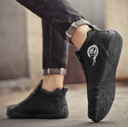 🔥50% zniżki – Nie przegap! ⬛ Męskie buty casualowe, wykonane z prawdziwej skóry bydlęcej 🐂 szyte ręcznie – ciepłe i wygodne ✅ idealne na komfortowe chodzenie przez cały dzień.