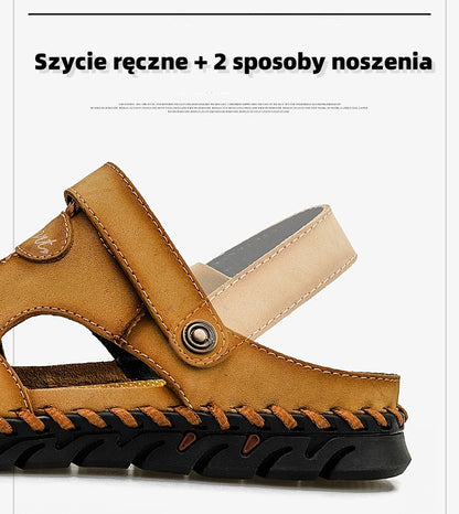 (🔥Dzisiaj 50% zniżki - nie przegap) ⏰ Ergonomia --- Miękkie i wygodne sandały ze skóry cielęcej (podparcie łuku stopy ułatwia chodzenie)