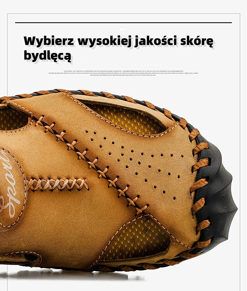 (🔥Dzisiaj 50% zniżki - nie przegap) ⏰ Ergonomia --- Miękkie i wygodne sandały ze skóry cielęcej (podparcie łuku stopy ułatwia chodzenie)