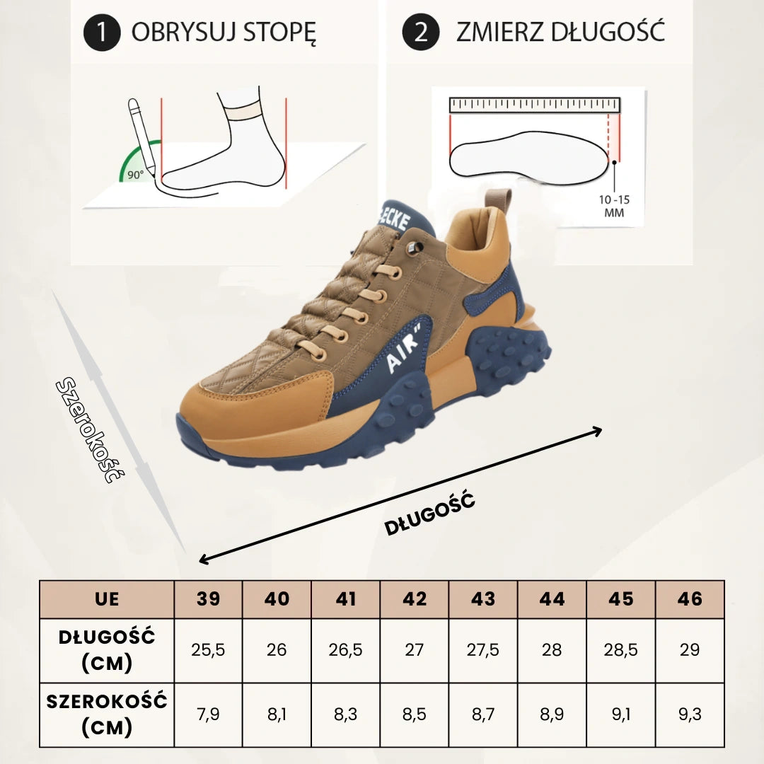 (🔥60% zniżki dzisiaj - nie przegap!) flemat® - Męskie buty ortopedyczne z amortyzacją ✅ Pożegnaj ból stóp i ciesz się całodziennym komfortem!