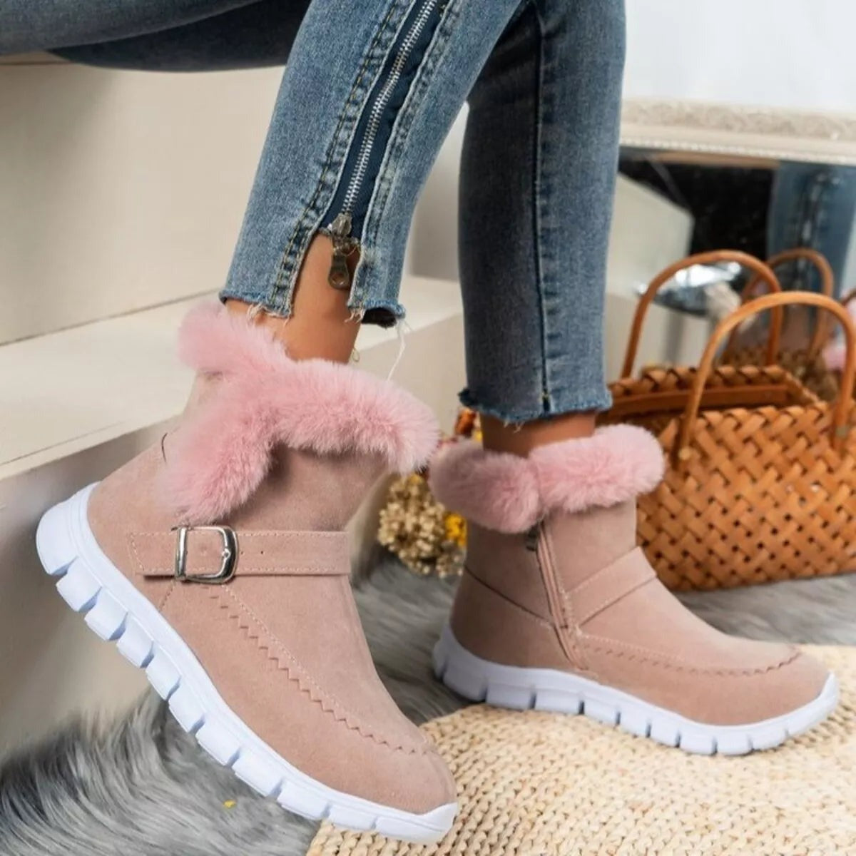 flemat® - Ergonomicznie ukształtowane zimowe buty ortopedyczne łagodzące ból stóp, kolan i pleców - Damskie