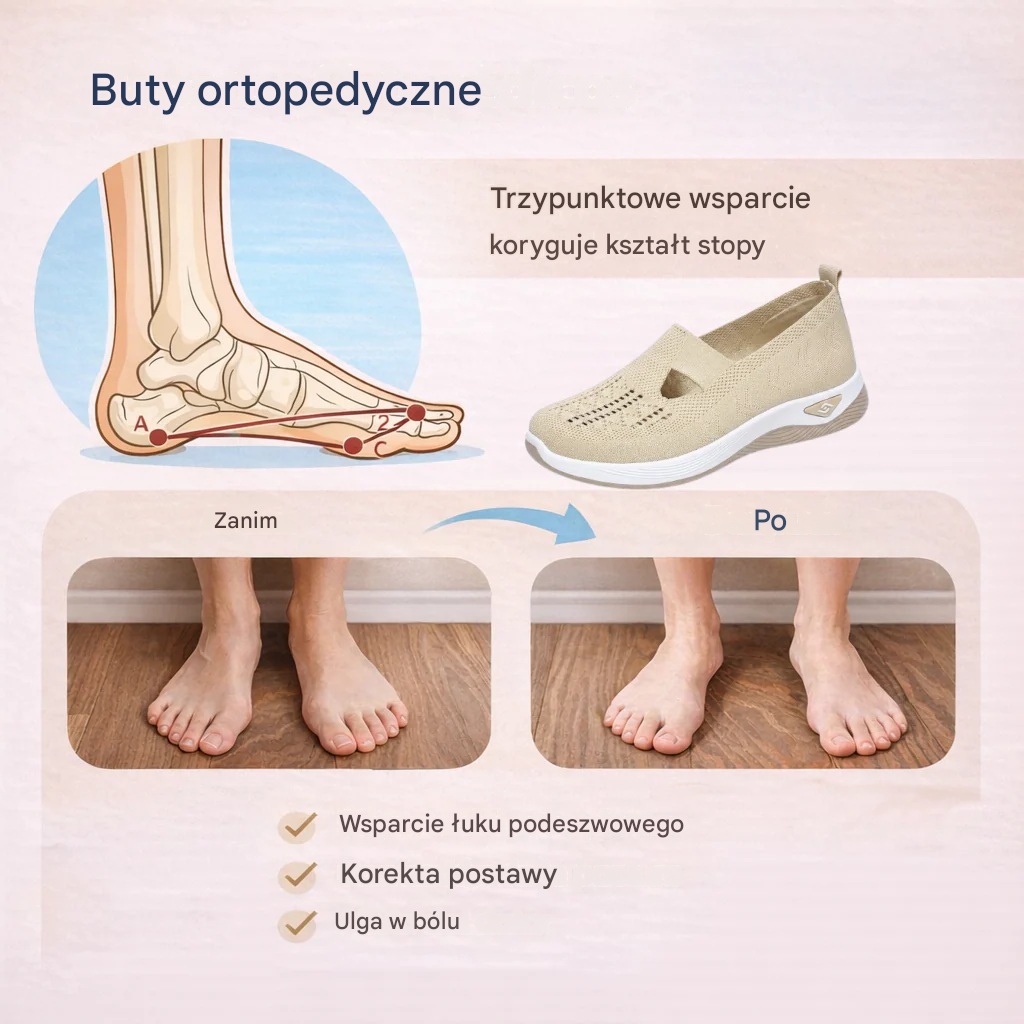 ⏰ Ostatni dzień! 50% zniżki 👟 Ergonomiczne, letnie buty ortopedyczne | Oddychające i lekkie ✅ Łagodzą ból stóp | Łatwe do zakładania i zdejmowania