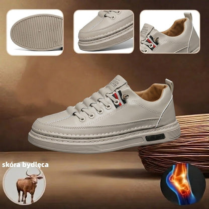 🎁Specjalna oferta rocznicowa – nie przegap! 🎁Wykonane z najwyższej jakości skóry bydlęcej 👞Amortyzujące wstrząsy i redukujące nacisk ✅Stabilne i antypoślizgowe ✅Wygodne przez cały dzień